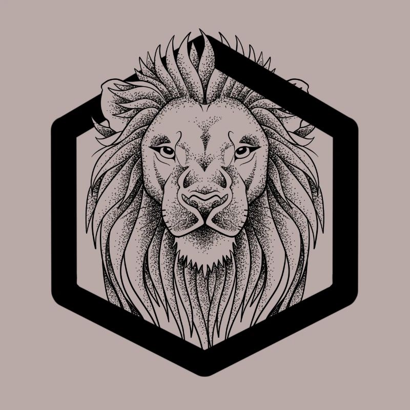 Löwe Dotwork
