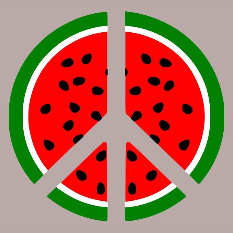 Signe de paix pastèque melon