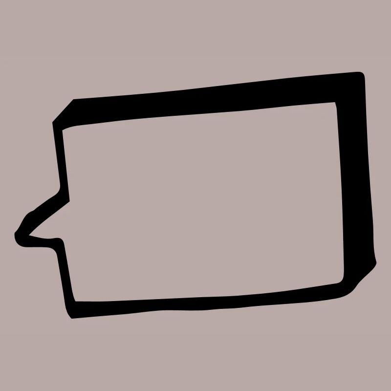 Sprechblase, 3D, groß, dicker Rand