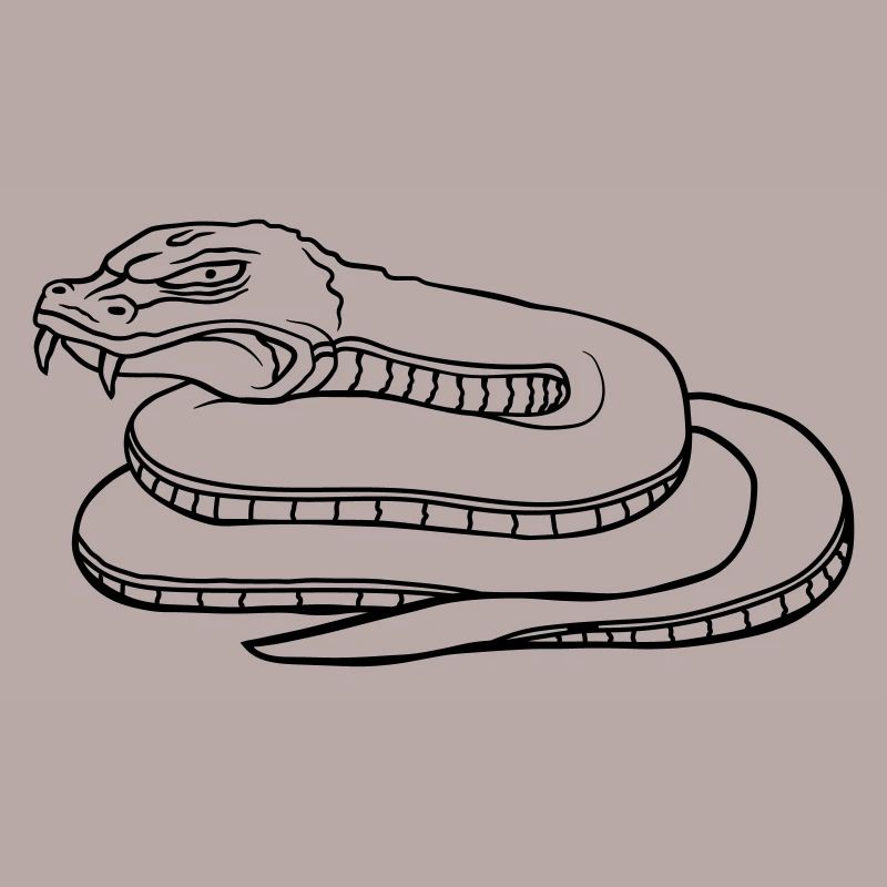 Dangerous evil snake design