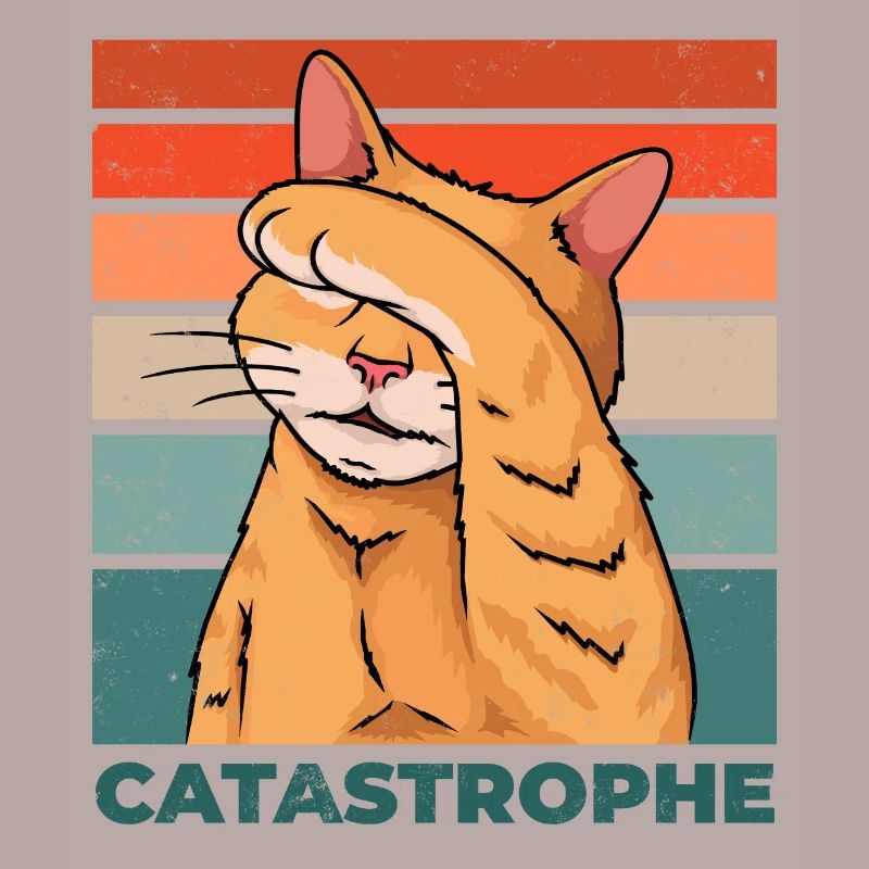 Katze Catastrophe Katastrophe Lustig Spruch