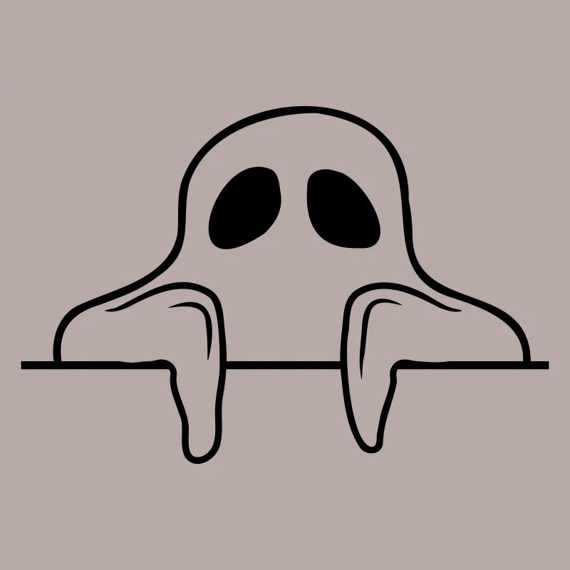 Comic Ghost Behind the Wall