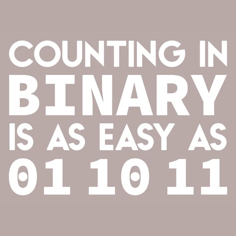 Binary joke nerd geek computer scientist programmer