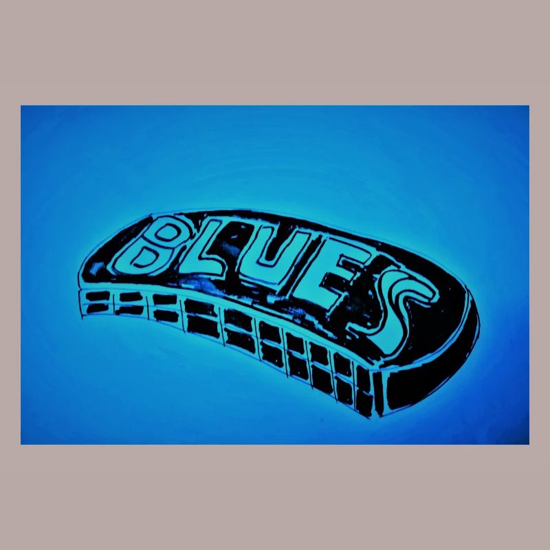 Blues harmonica horizontal
