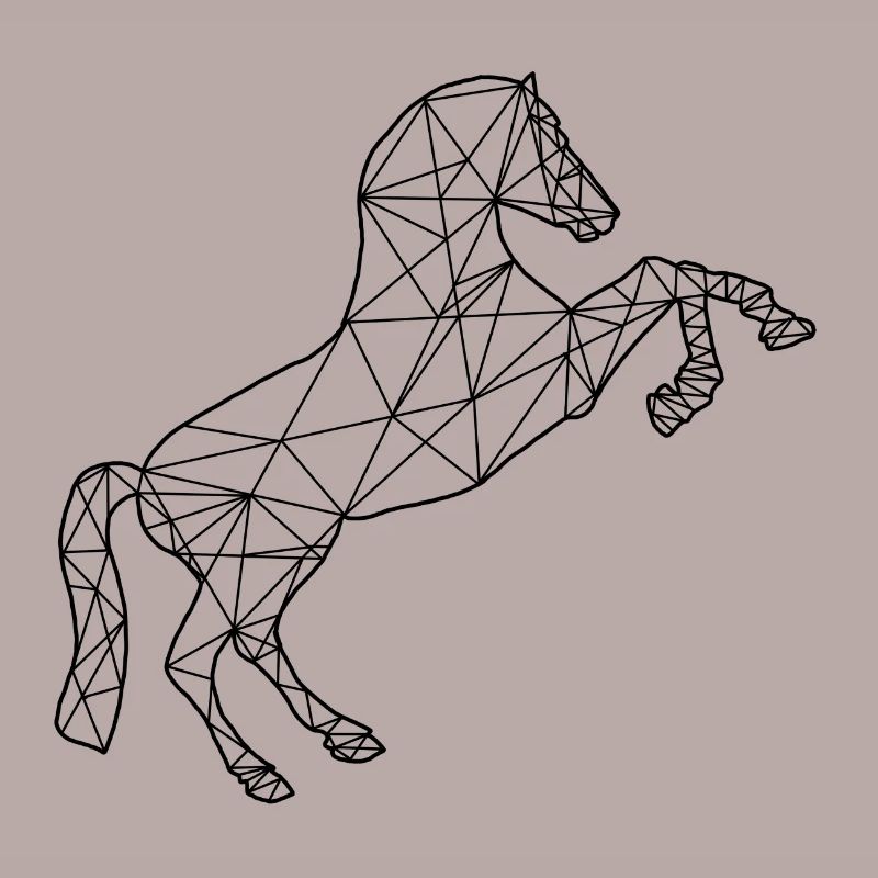 Cheval géométrique dans la conception de polygone