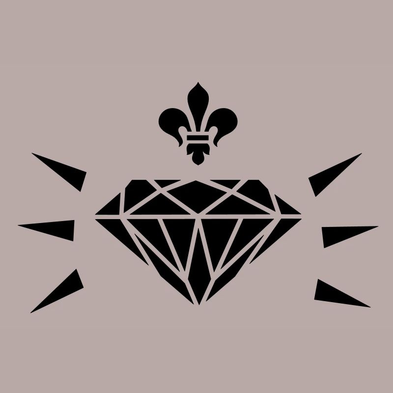 Diamant de lys / diamant avec fleur de lis (1c)