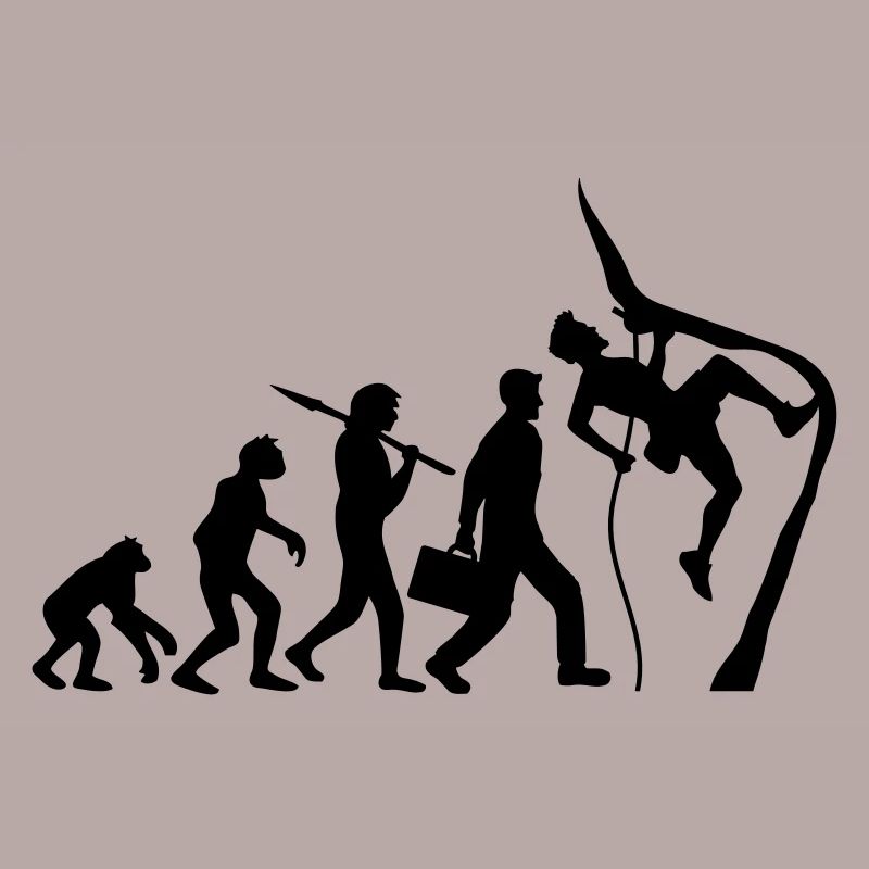 Evolution de grimpeurs de corde d'escalade