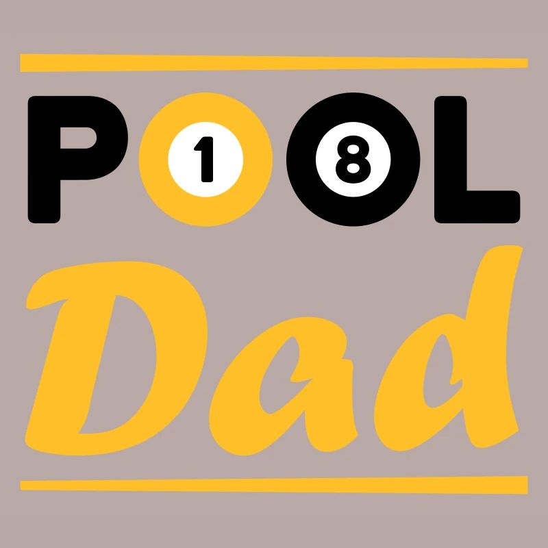 Pool dad (boules de billard 1 et 8, queues de billard)