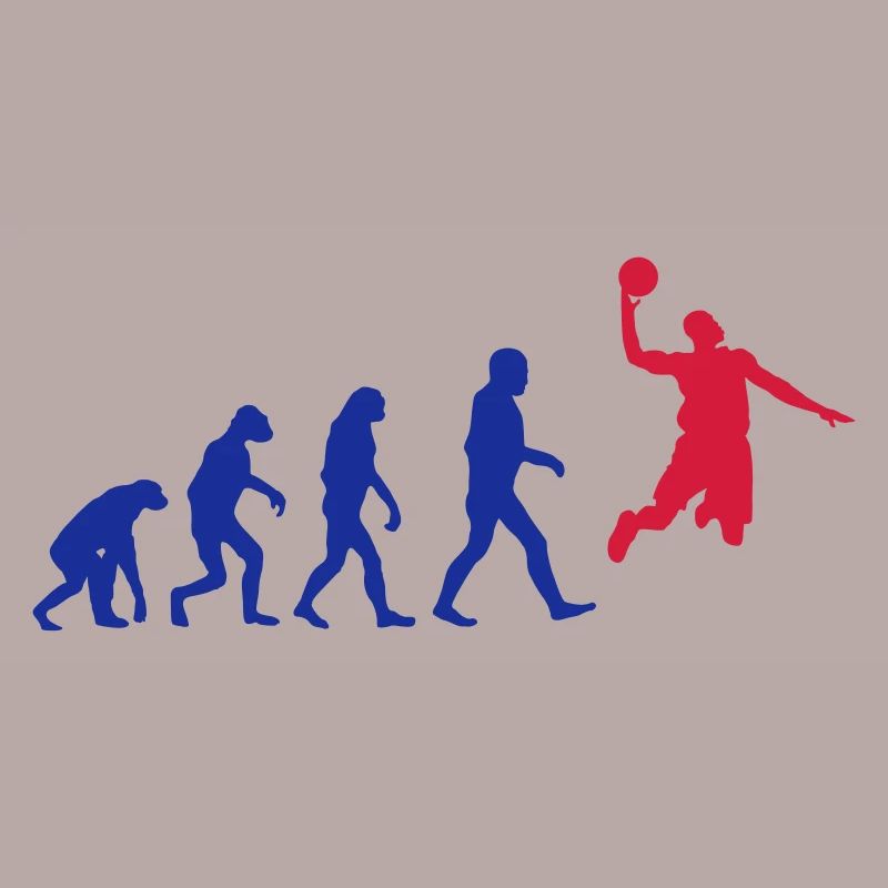 Basketball evolution logo