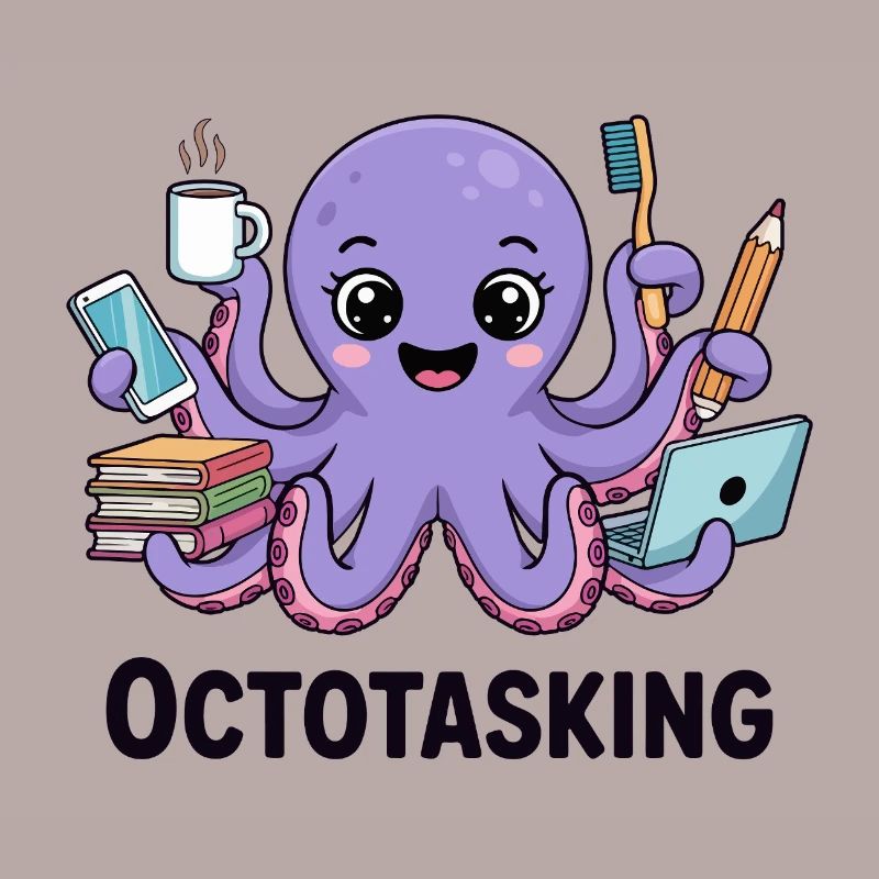 Octotasking Krake im Multitasking Modus