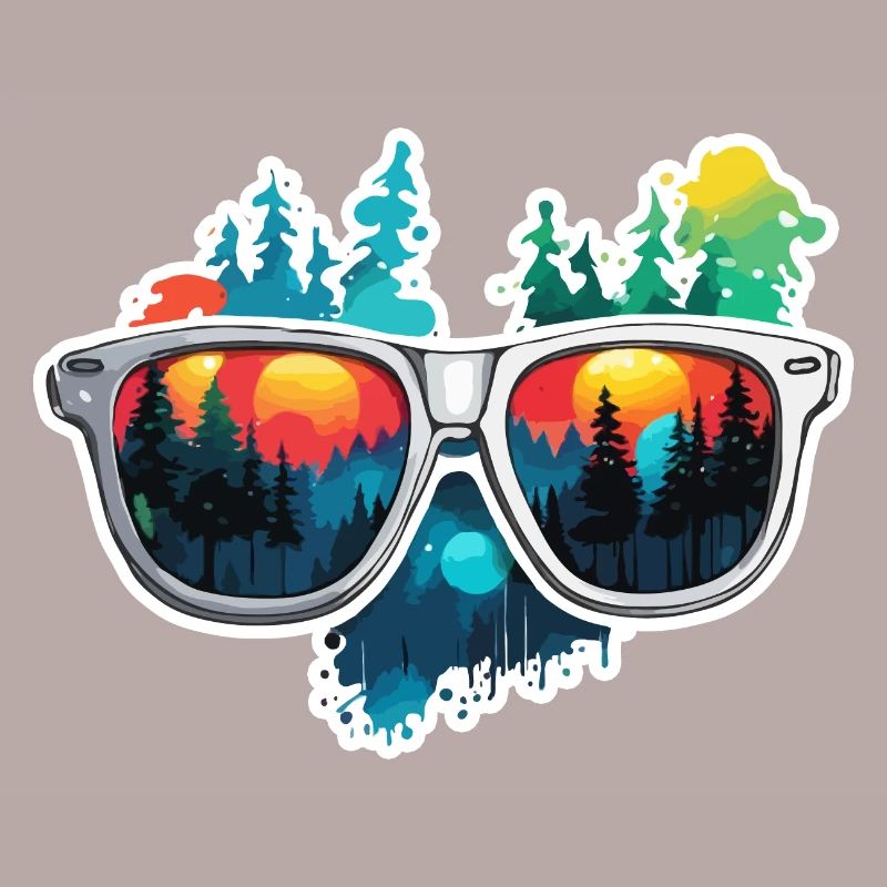 Sunglasses / Reflection / Forest / Reflection