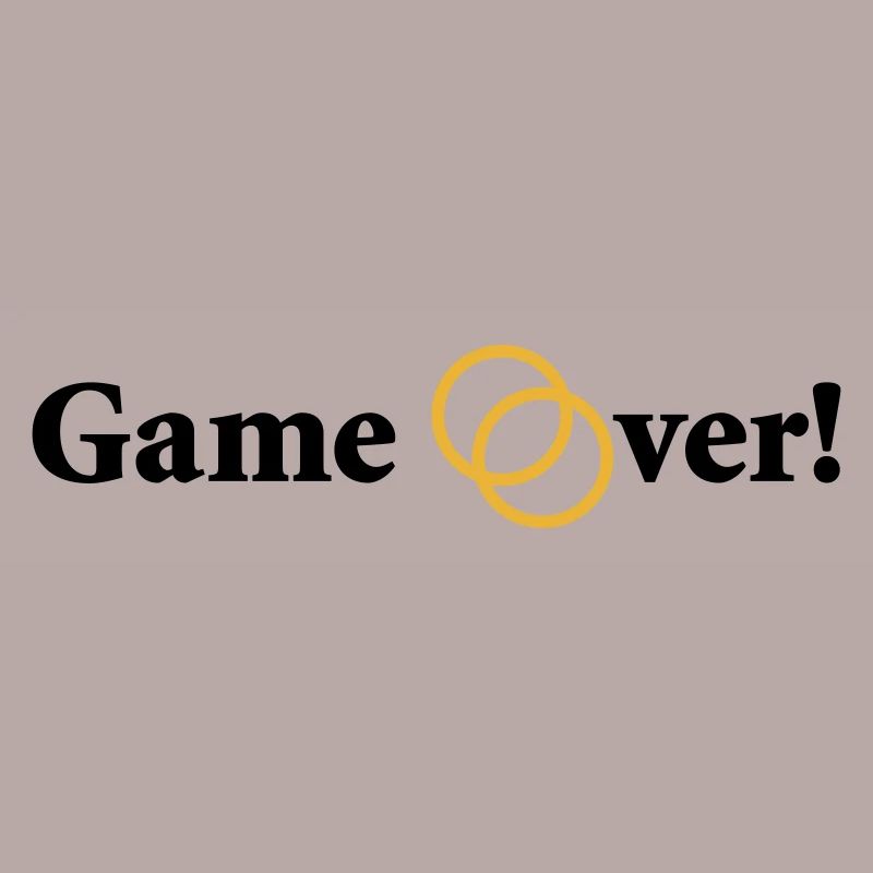 Game over Hochzeit Ehepaar Braut Bräutigam Ehering