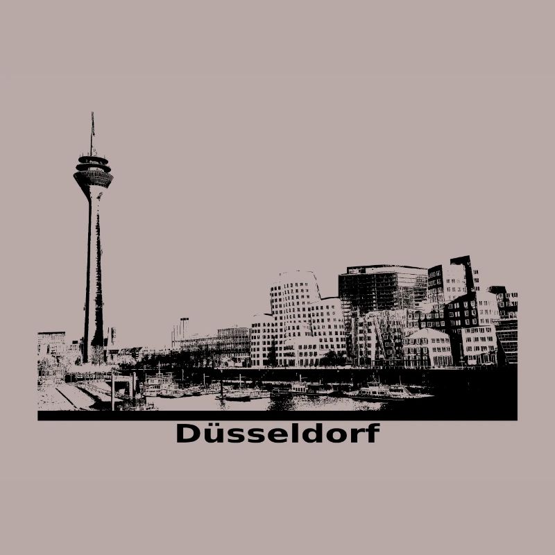 Düsseldorf Skyline schwarz Geschenkidee