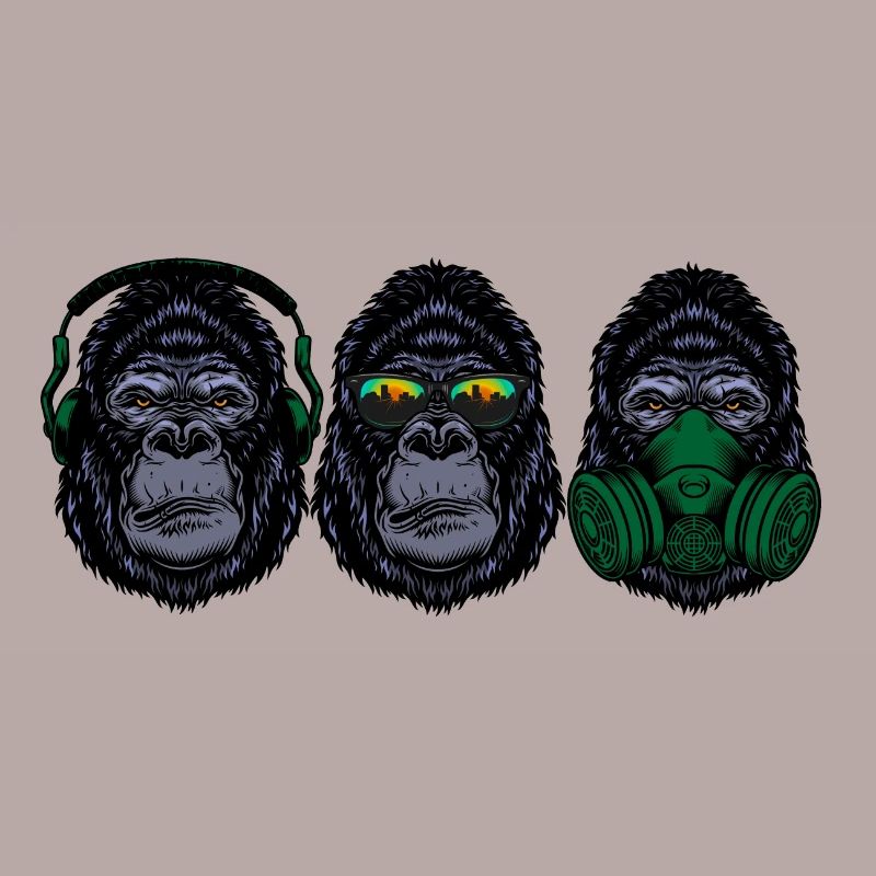 3 Wise Gorillas | Three wise gorillas