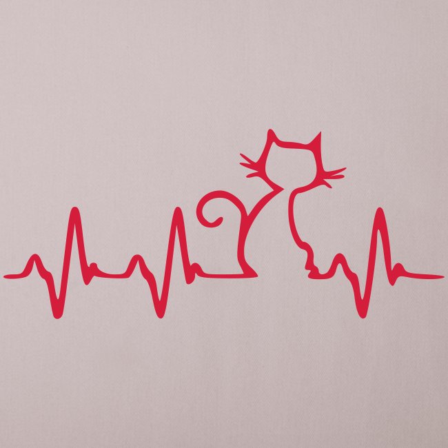 Cat Heartbeat - Sofakissenbezug 44 x 44 cm