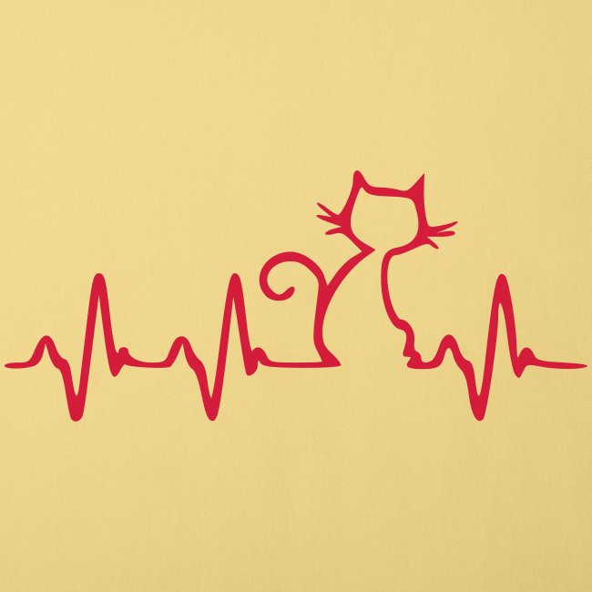 Cat Heartbeat - Sofakissenbezug 45 x 45 cm