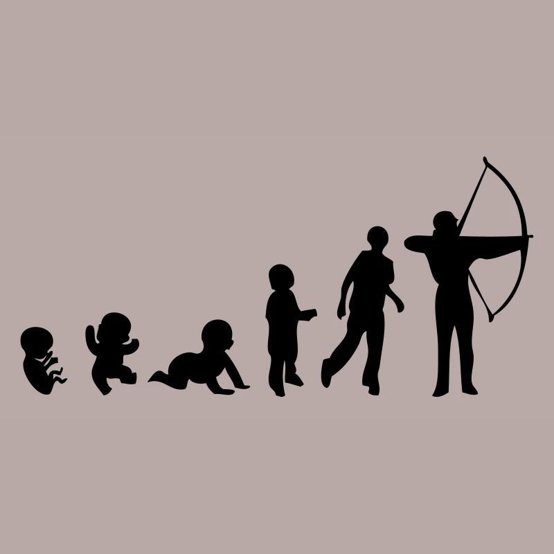 evolution man human sport shooting bow