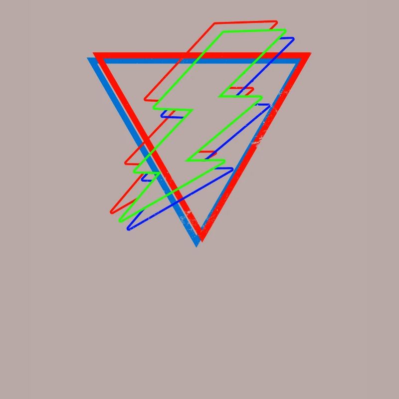 80s Synthwave Geometric Lightning Gift