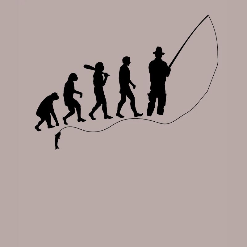 Evolution angeln geschenk mensch affe