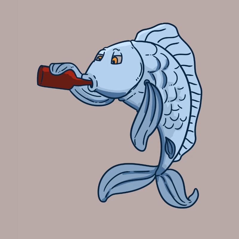 Drunk fish