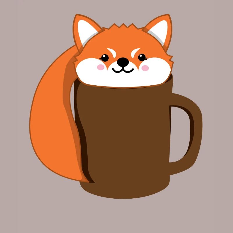 Fuchs - Kaffee - Tase - Comicstyle - Geschenk