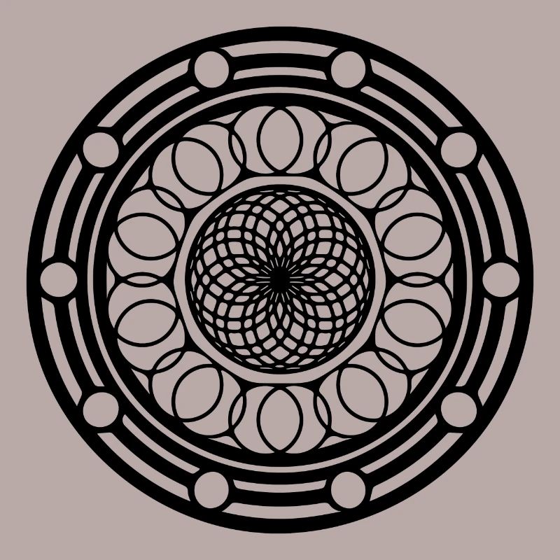 Geometric Flowers Mandala Round Pattern Shape