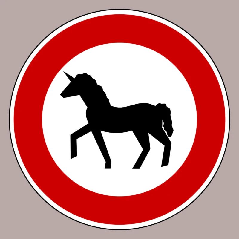 Verkehrsschild Einhorn Maedchen Geschenk