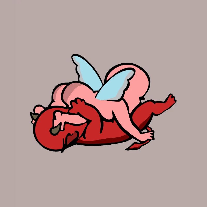 Playing angels and devils hug my hug