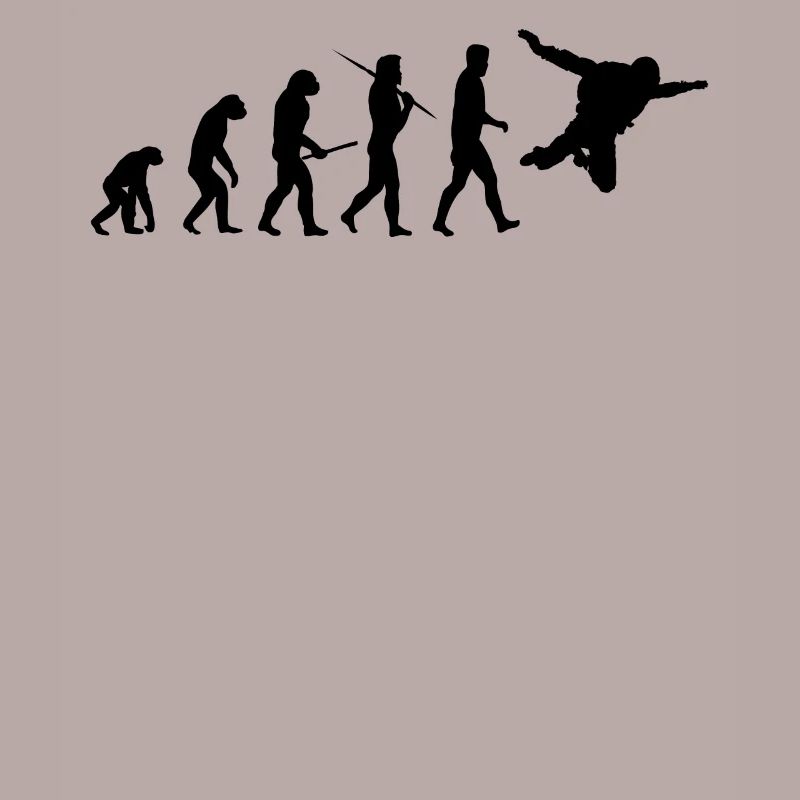 Human Evolution Parachuting Fallschirm Geschenk