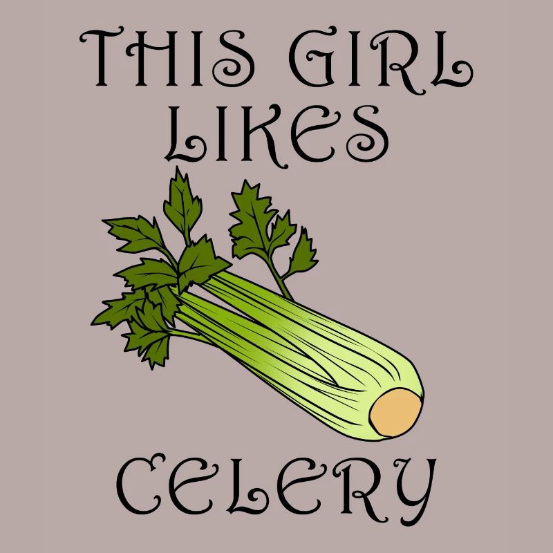 Fille mangeant du céleri, citation ironique,