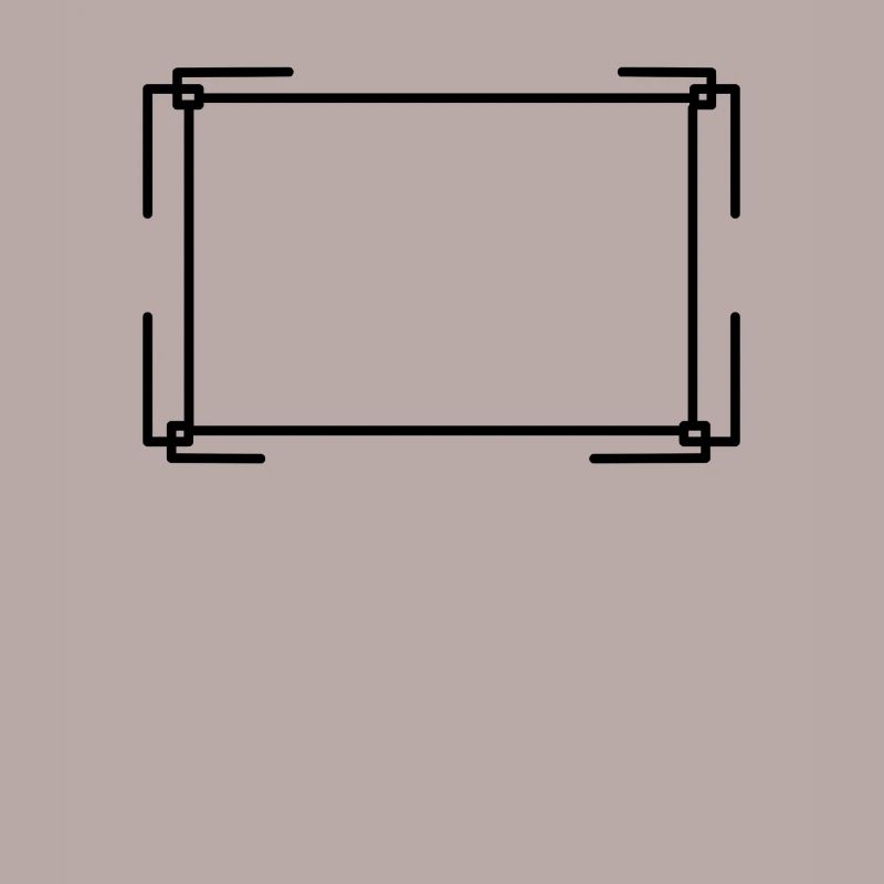 Rectangular frame in black basic text