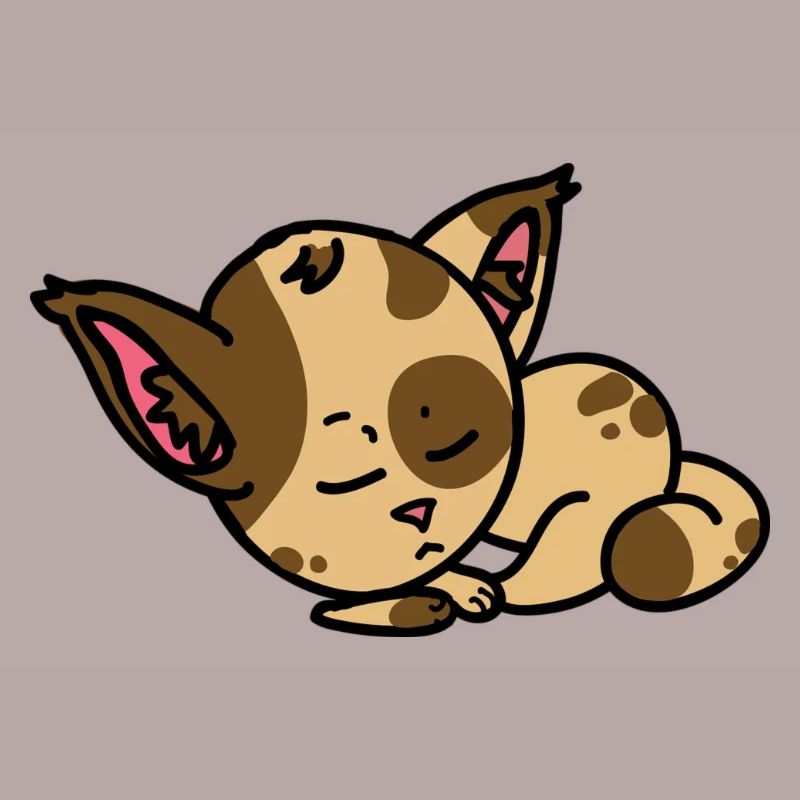 Schlafende Katze Comic Figur - Geschenkidee