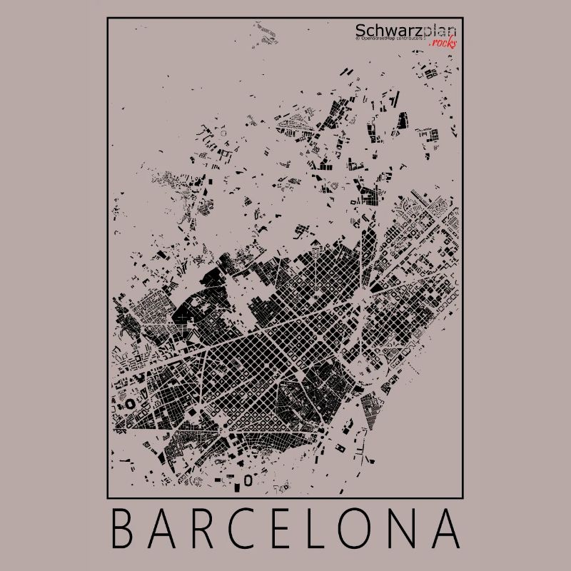 Plan noir Schéma de Barcelone