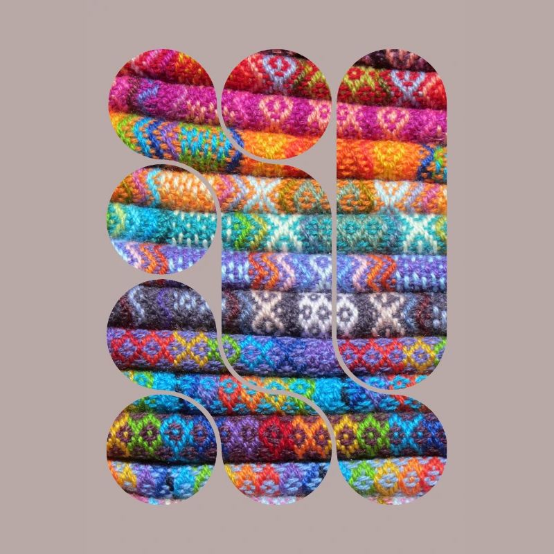 Bright Knitted Patchwork