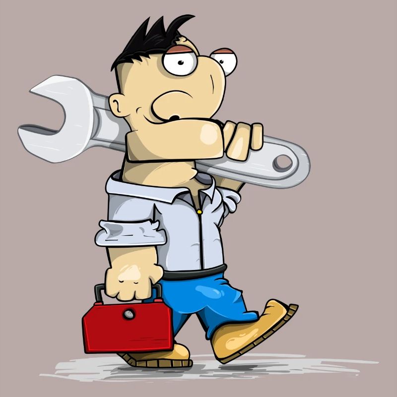 Technicien avec clé