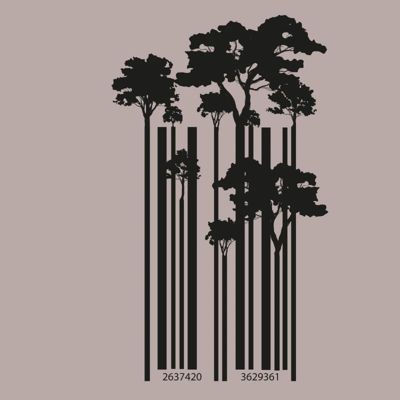 Cadeau cool d'arbres de codes à barres