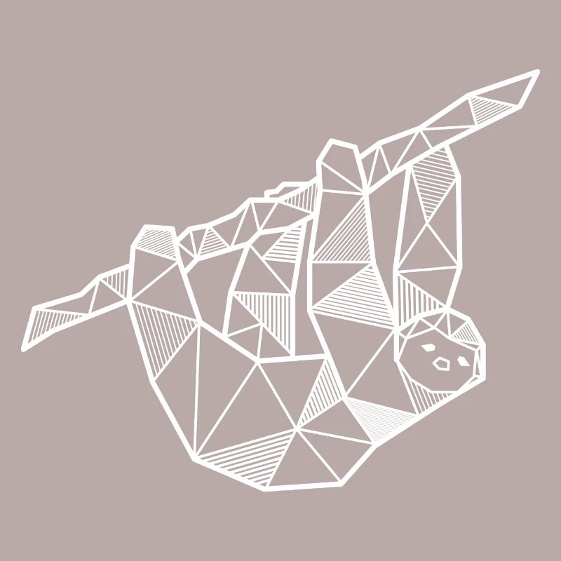 Faultier sloth geometrisch Geschenk Hipster eck