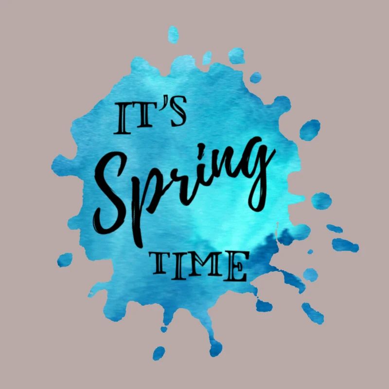 Splash de couleur bleu "It's Spring Time"