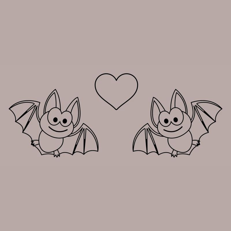 Fledermaus Comic Paar liebe