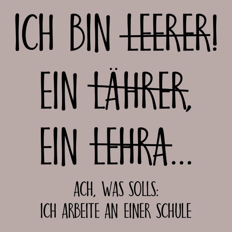 Ich bin ein Lehrer ich arbeite an einer Schule