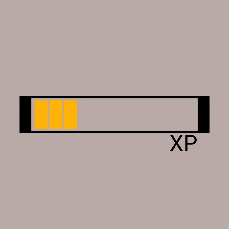 XP experience points design for nerd and geek