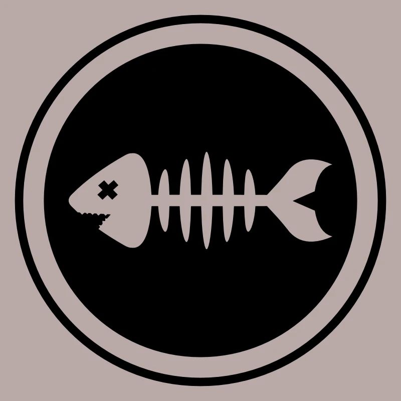 Fisch Symbol Knochen Gräte