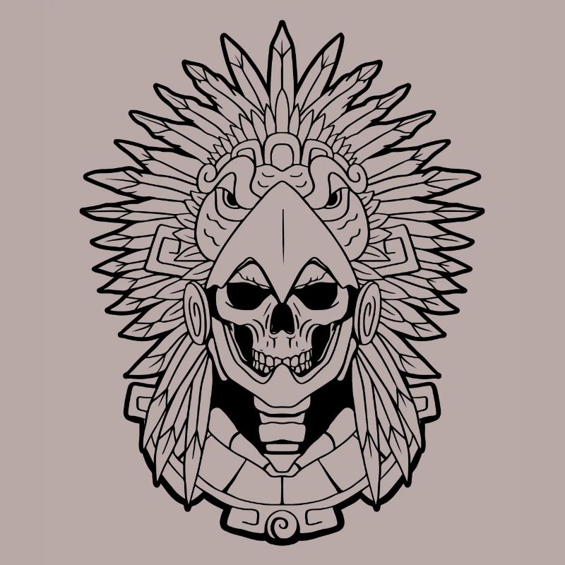Aztec Eagle Warrior Mayan Skull Inca