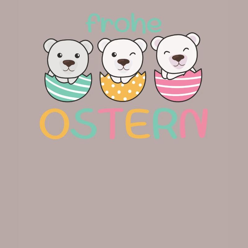 süße Eisbären zu Ostern mit Ostereiern Eisbär