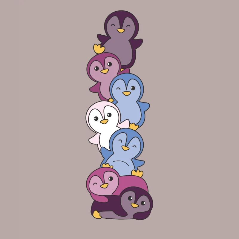 Drapeau non conforme Pride LGBTQ Pingouin mignon
