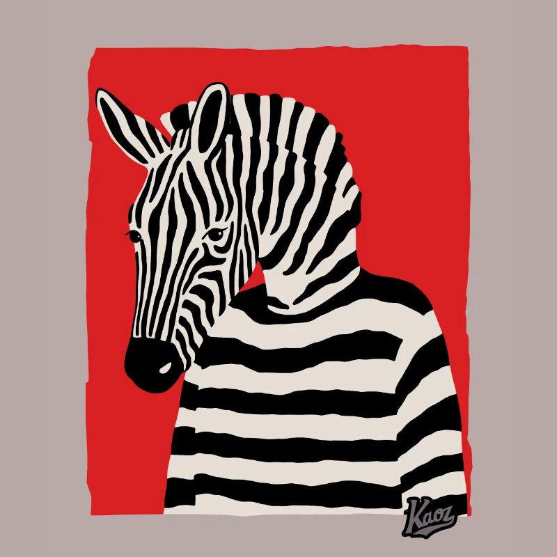 Bande dessinée Art de la bande dessinée d’un zèbre avec pull