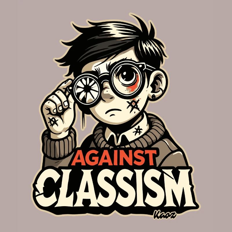 Poor boy with broken glasses: against classism