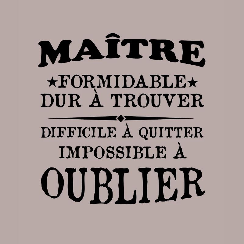 Maître formidable idée cadeau maître d'école