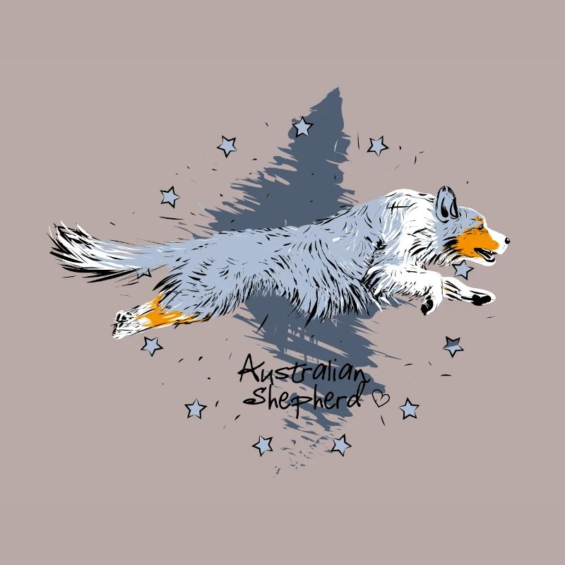 Aussie, blue merle