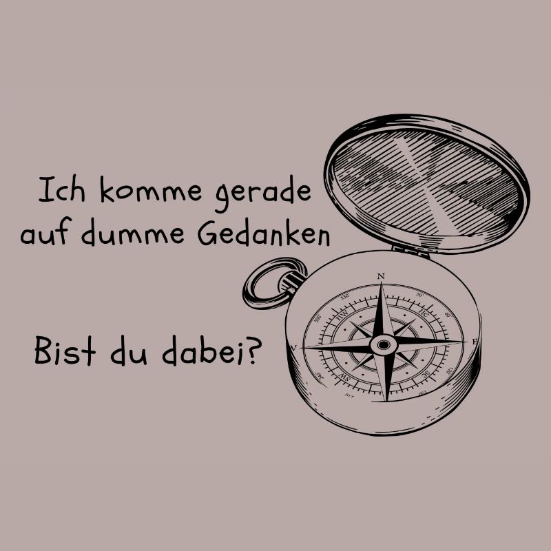 Kompass mit einem witzigen Text